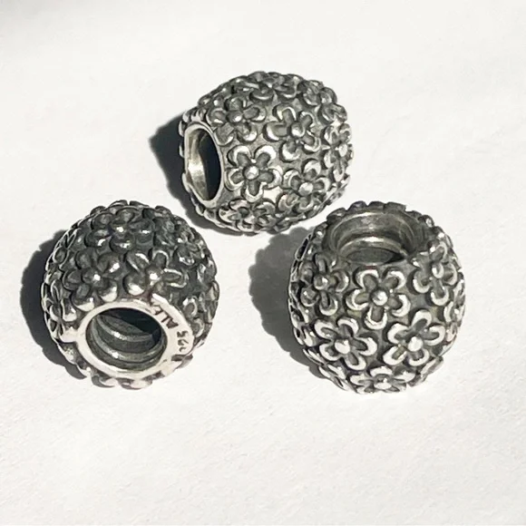 PANDORA Rare Perfect Posies Charm Floral 
Retired Flower Bead - 790566 - Picture 6 of 8